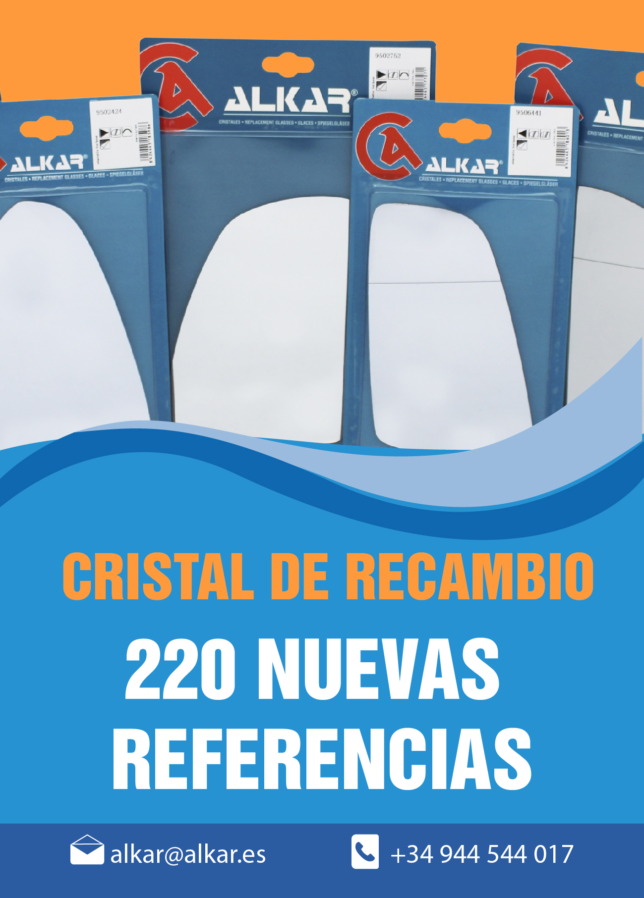 CRISTAL DE RECAMBIO: 220 NUEVAS REFERENCIAS