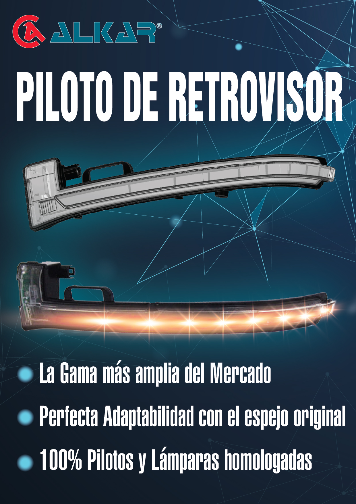 ALKAR POTENCIA SU OFERTA EN LA LINEA DE INTERMITENTES DE ESPEJOS